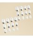 NA107 - Europe  piece gray rhombus false Nails